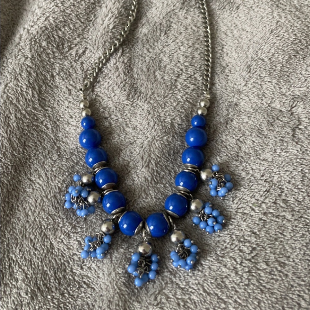 blue necklace